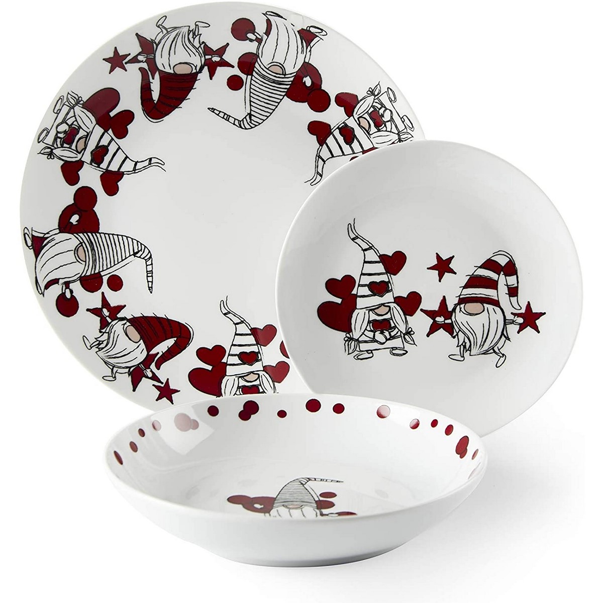 Acquista online Excelsa Supermix dinner set decorated porcelain 18 pcs Excelsa